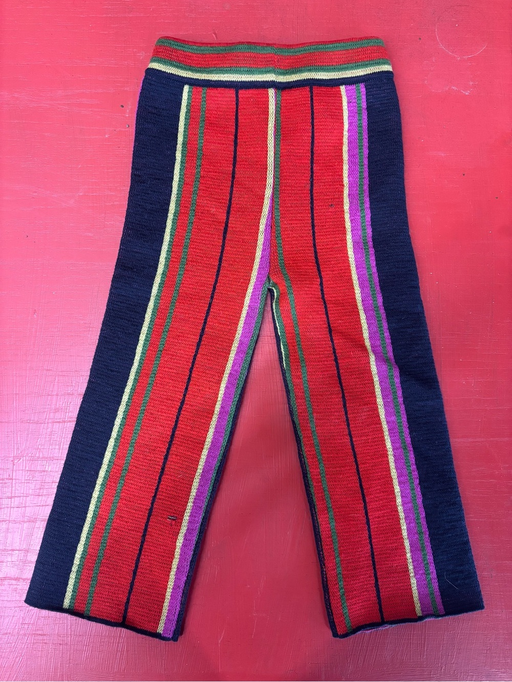 Misha and Puff SAMPLE Stripe Wool Bellbottoms 3/4